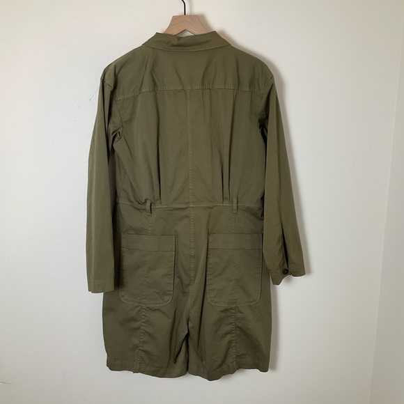 Alex Mill Expedition Short Jumpsuit | Romper | Utility | Army Green | Medium - Picture 10 of 15